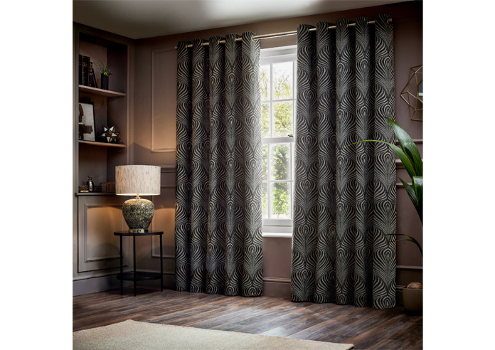 Gatsby Eyelet, Black - Ready Made Curtains - Image 7
